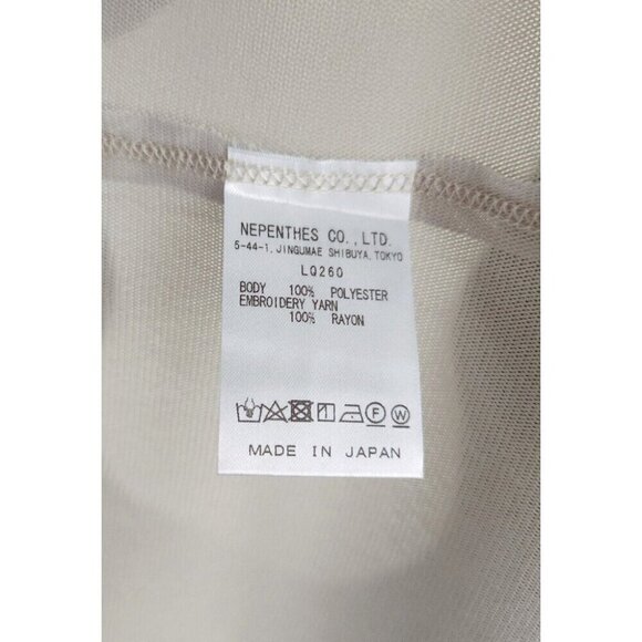 Needles Poly Mesh V-Neck Cardigan in Taupe Size M New - Picture 15 of 16